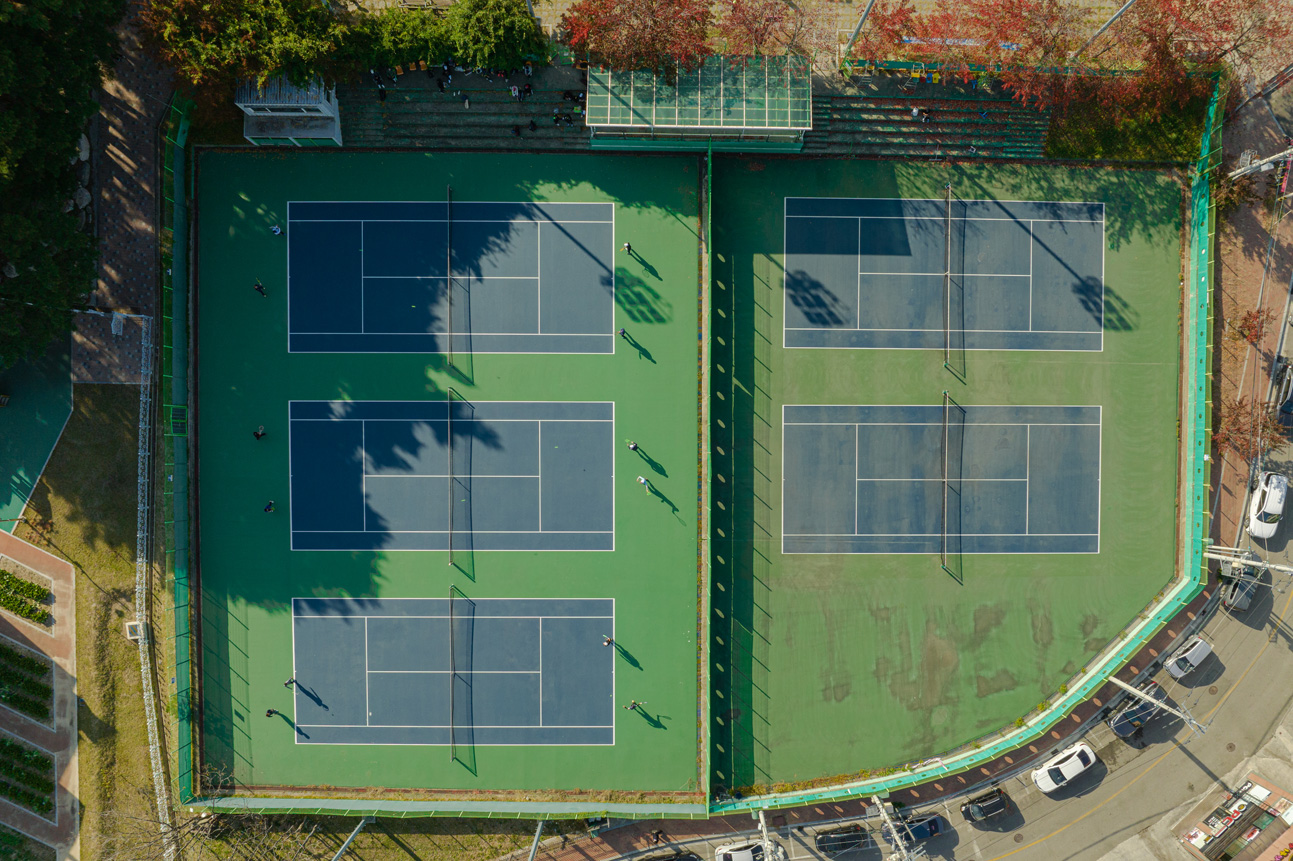 학생, 선수 테니스코트